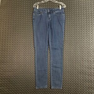 prAna Blue Skinny Mid Rise Denim Jeans Women's Size 2/28
